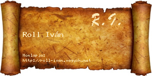 Roll Iván névjegykártya
